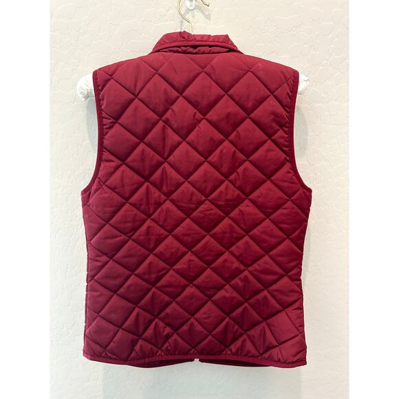 OLD NAVY | Red Burgundy Quilted Zip Puffer Vest | Size XS - Picture 4 of 6